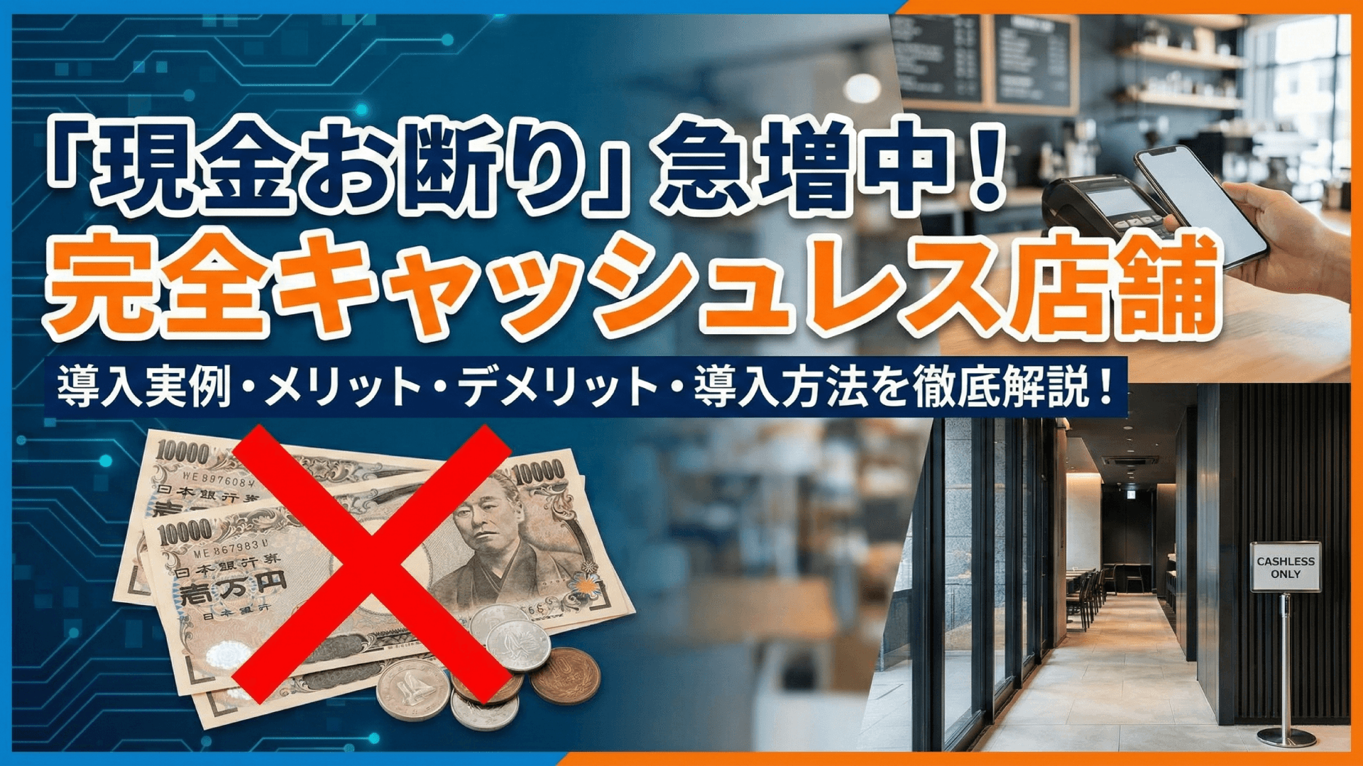 完全キャッシュレス店舗が急増中|メリット・デメリットと導入手順を徹底解説