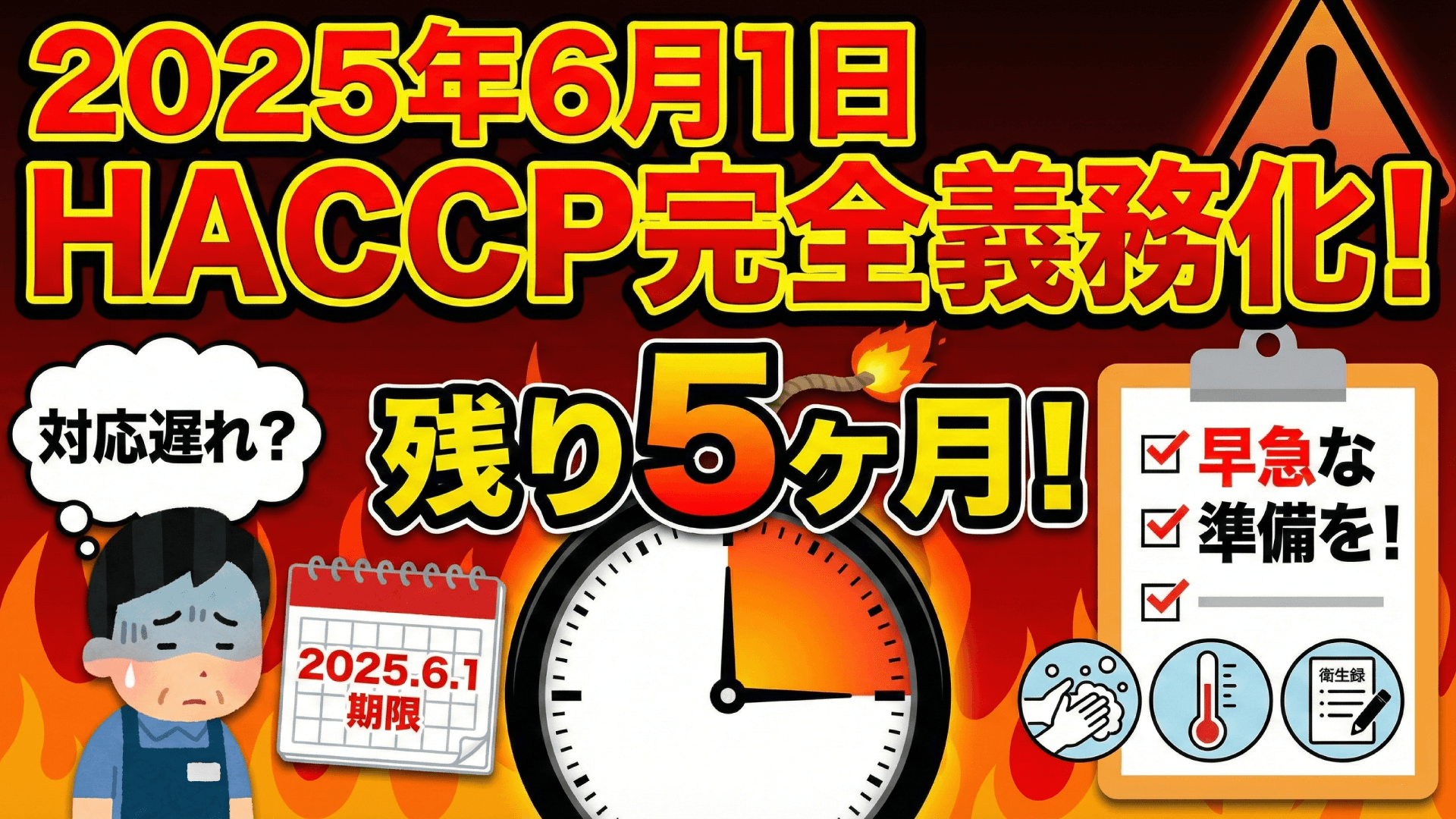 【2025年6月施行】食品衛生法改正でHACCP完全義務化|対応できていない飲食店は営業停止のリスクも