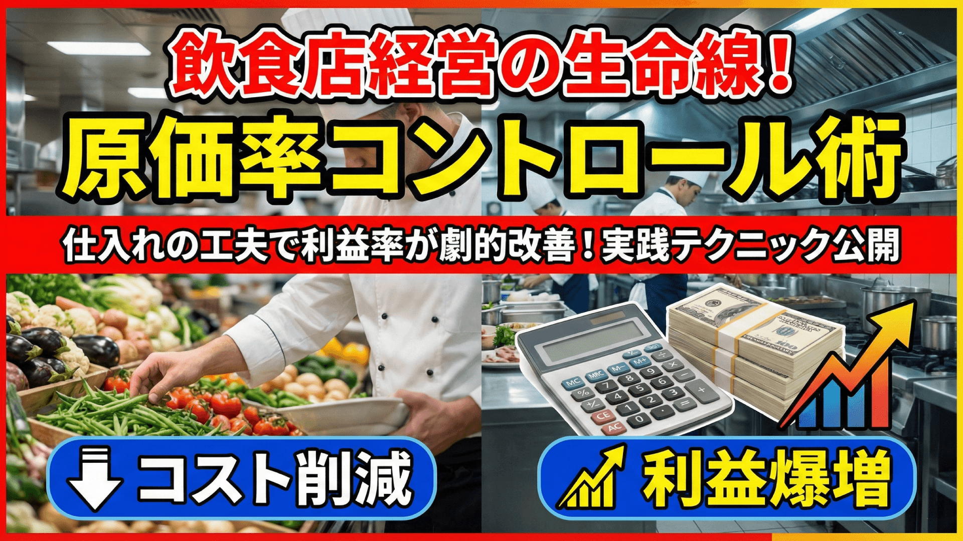 飲食店の原価率を下げる仕入れ術|利益率を上げる5つの実践テクニック