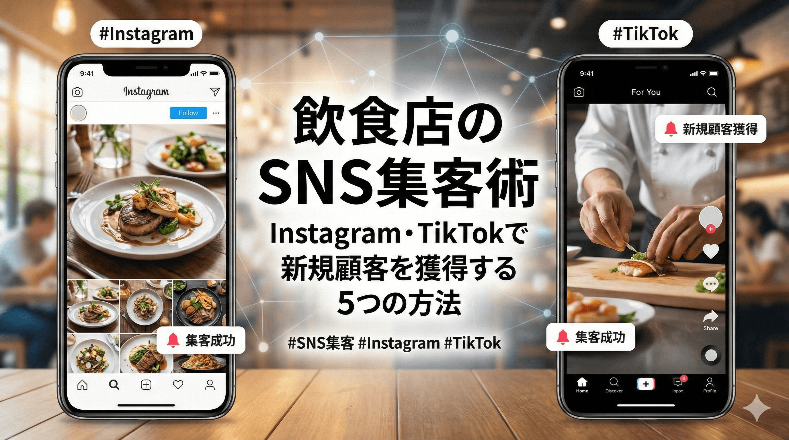 飲食店のSNS集客術｜Instagram・TikTokで新規顧客を獲得する5つの方法